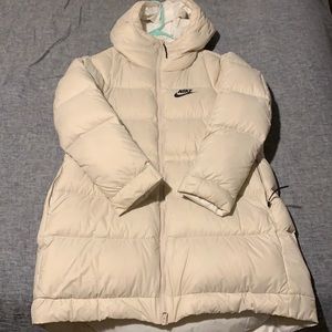 Reversible long Nike down coat